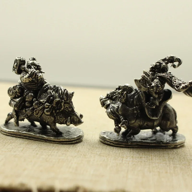 Cartoon Desktop Copper Soldier Decoration Ornaments Retro Dwarf Legionnaire Cavalry Model Figure Toys