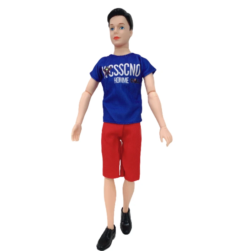 1 Set Ken Doll Clothes Casual Suit Short Pants Shirt Fashion Summer Suit Doll Boyfriend Ken Clothes for 30cm Doll Accessories