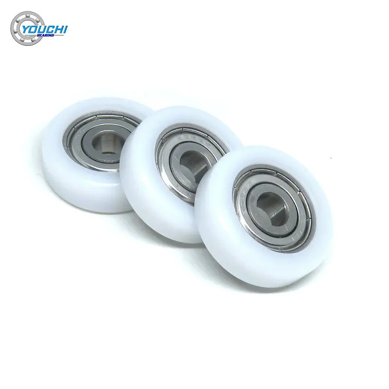 5pcs 6x26x8mm POM Coated Roller With Stainless Steel S626ZZ Bearing BS62626-8 26mm Plastic Bearing 6*26*8 Furniture Pulley