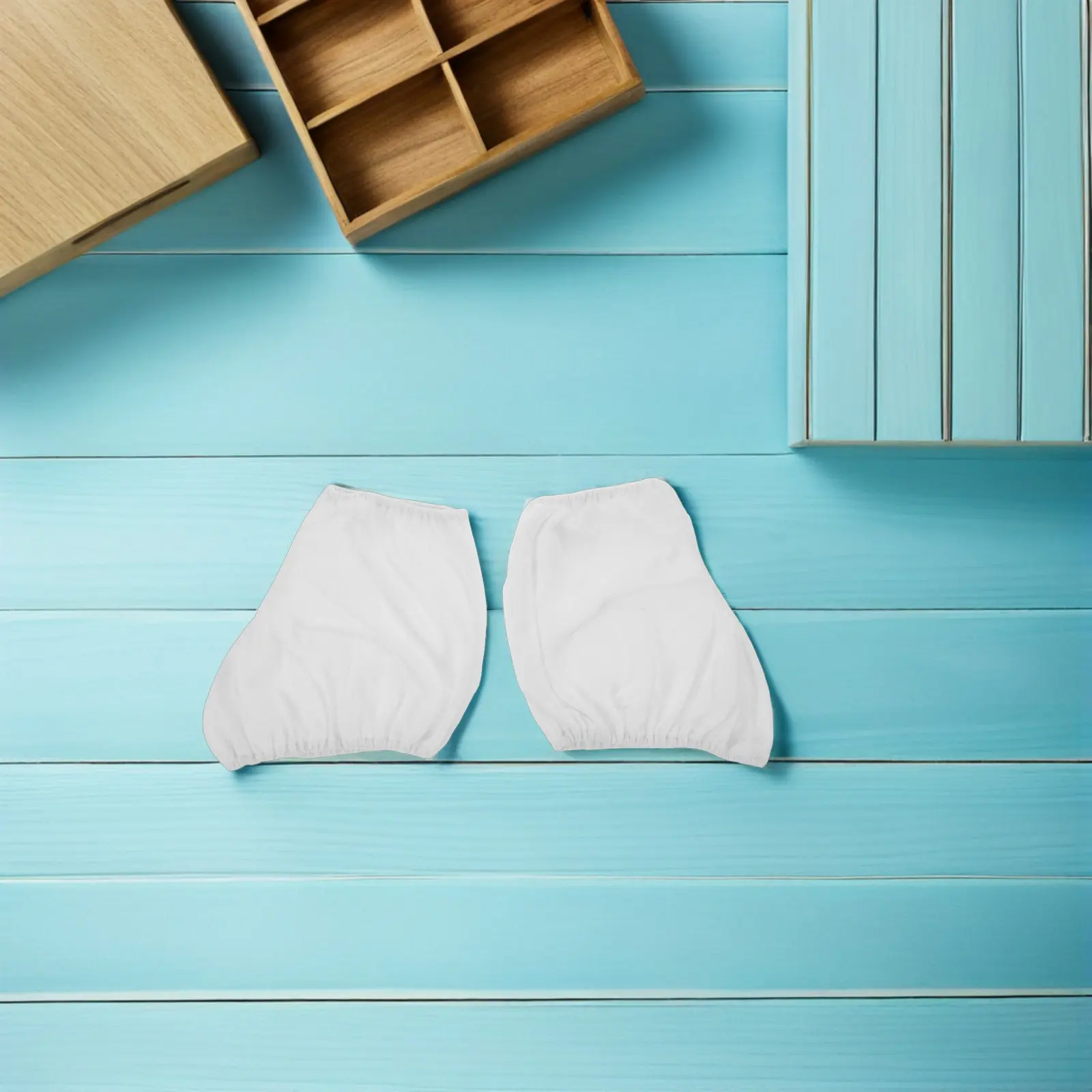 1Pair White Figure Skating Boot Covers Universal Fit for Size 34-38 Stretch Fabric Protective Skate Sleeves for