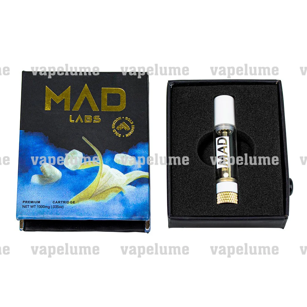 MAD Disposable Electric Vape 510 Threaded Cartridge 1000mg Gold Red White Thick Oil Tank Replacement Accessories Customize Logo