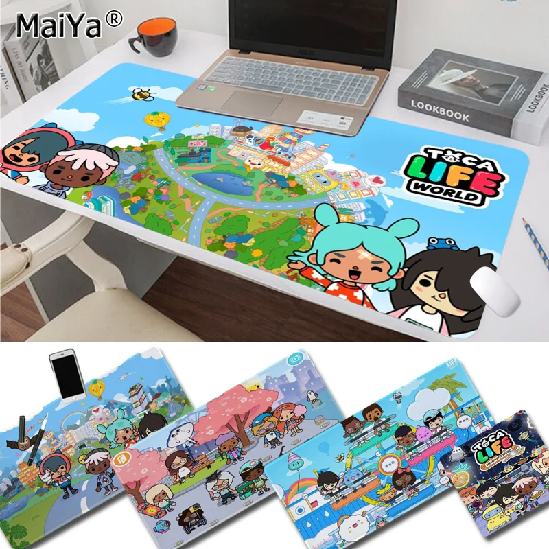 Toca Boca Toca Life World Mousepad Beautiful Durable Rubber Mouse Mat Pad Size For CSGO Game Player Desktop PC Computer Laptop