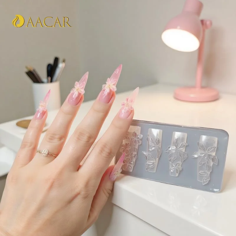 1PCS 3D Acrylic Nail Mold Sea Shell Starfish Goldfish Koi Fish Summer Coral Flower Butterfly DIY Silicone Nail Art Mold