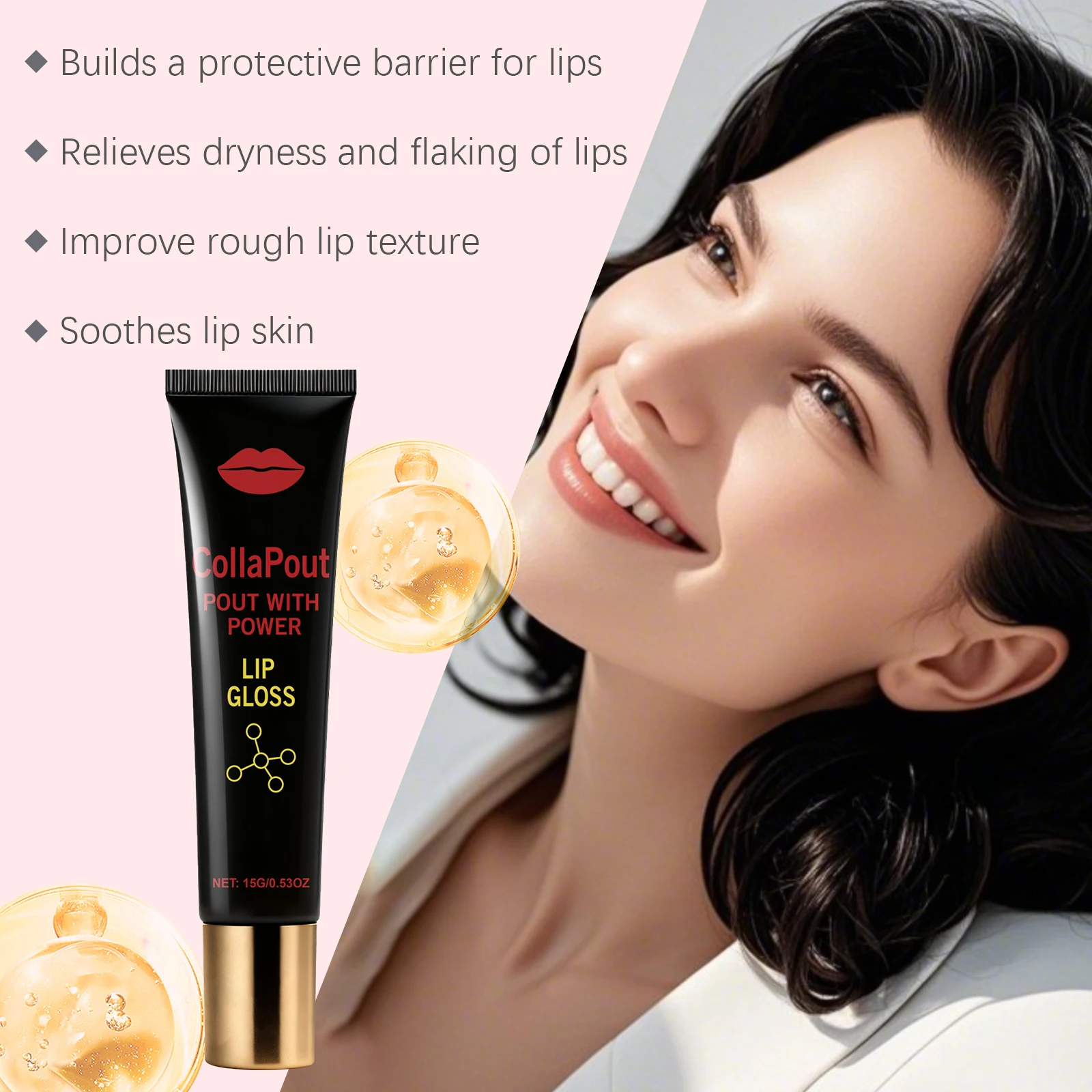 Glossy Finish Lip Gloss Hydrating Dry Long Lasting Shine Plumper Reduce Fine Lines Dead Skin Removal Sexy Moisturizing Lip Cream