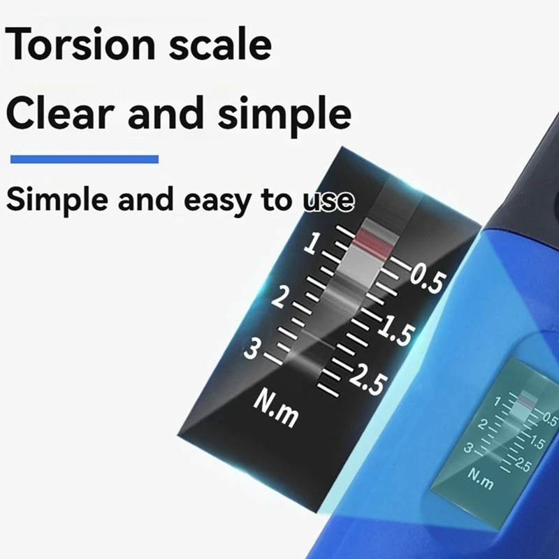 DTA5 Digital Display Preset Adjustable Torque Screwdriver 1/4In Drive 4Bits, 0.2-1.2NM Screw Torque Set with Box