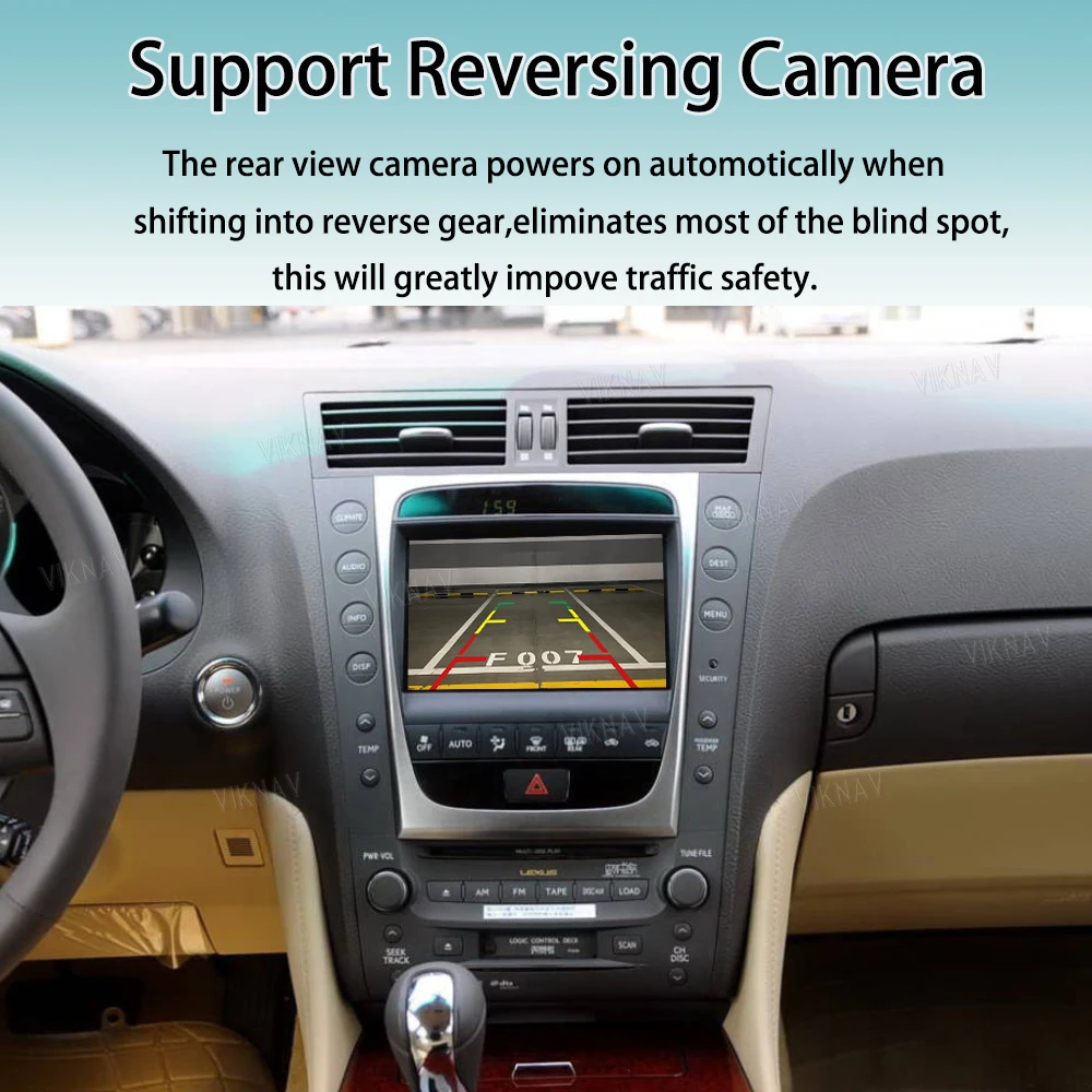 For Lexus GS GS350 GS450h 2007-2011 Android Auto Wireless Apple