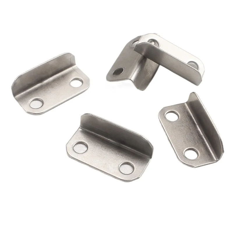 20Pcs Silver Angled Drawer Lock Strike Plate for Home Office Cabinet Cupboard Drawer Door Furniture Connector Hardware Fastener