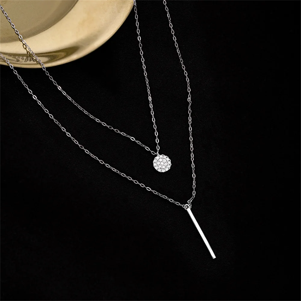 

Korean S925 Silver Women's Necklace, Tennis Racket Pearl, Sporty Style, Versatile Choker