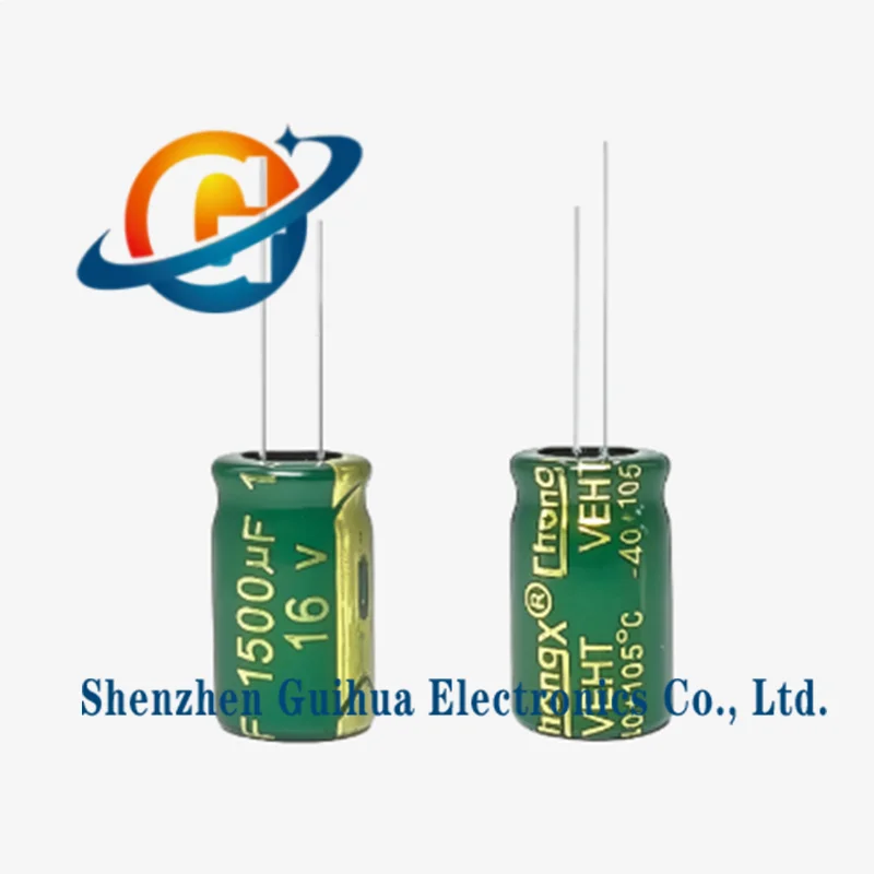 20 pieces of 16V 1500µF brand-new genuine high-frequency low-impedance long-life electrolytic capacitors, dimensions 10x17mm