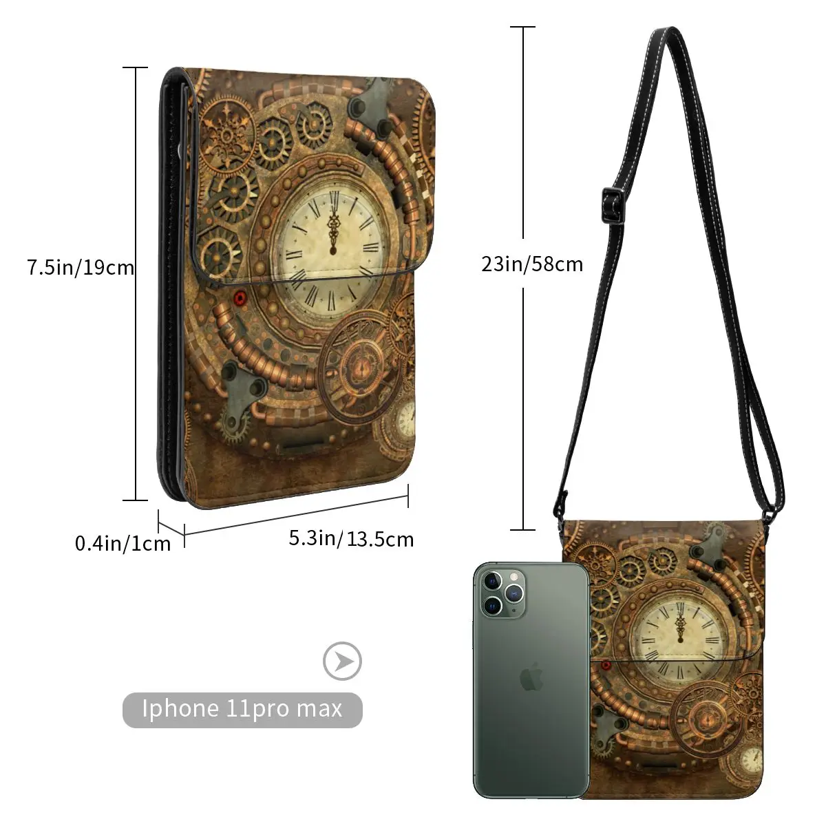 Steampunk Shoulder Bag Wonderful Clockwork Shopping Woman Mobile Phone Bag Gifts Retro Leather Bags