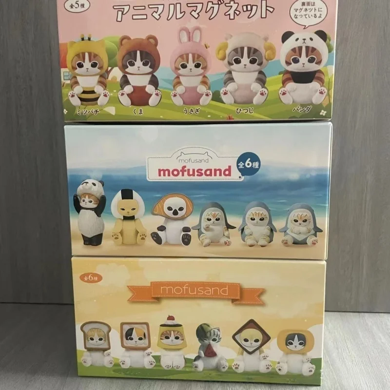 

Mofu Sands Cats Figures Fried Shrimp Shark Cats Slide Cats Action Figure Periphery Display Desktop Ornament Decoration Toys Gift