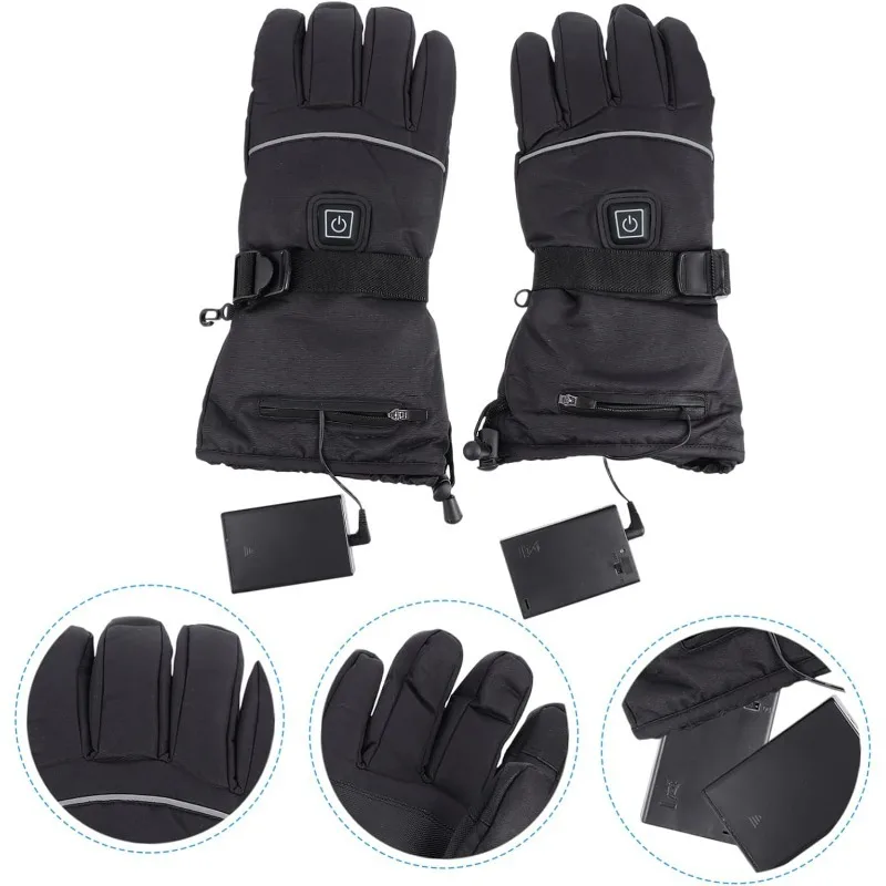 

Waterproof Electric Heated Gloves Winter Skiing Heating Gloves Touch Screen Motorbike Racing Riding Gloves Cold Weather Wear