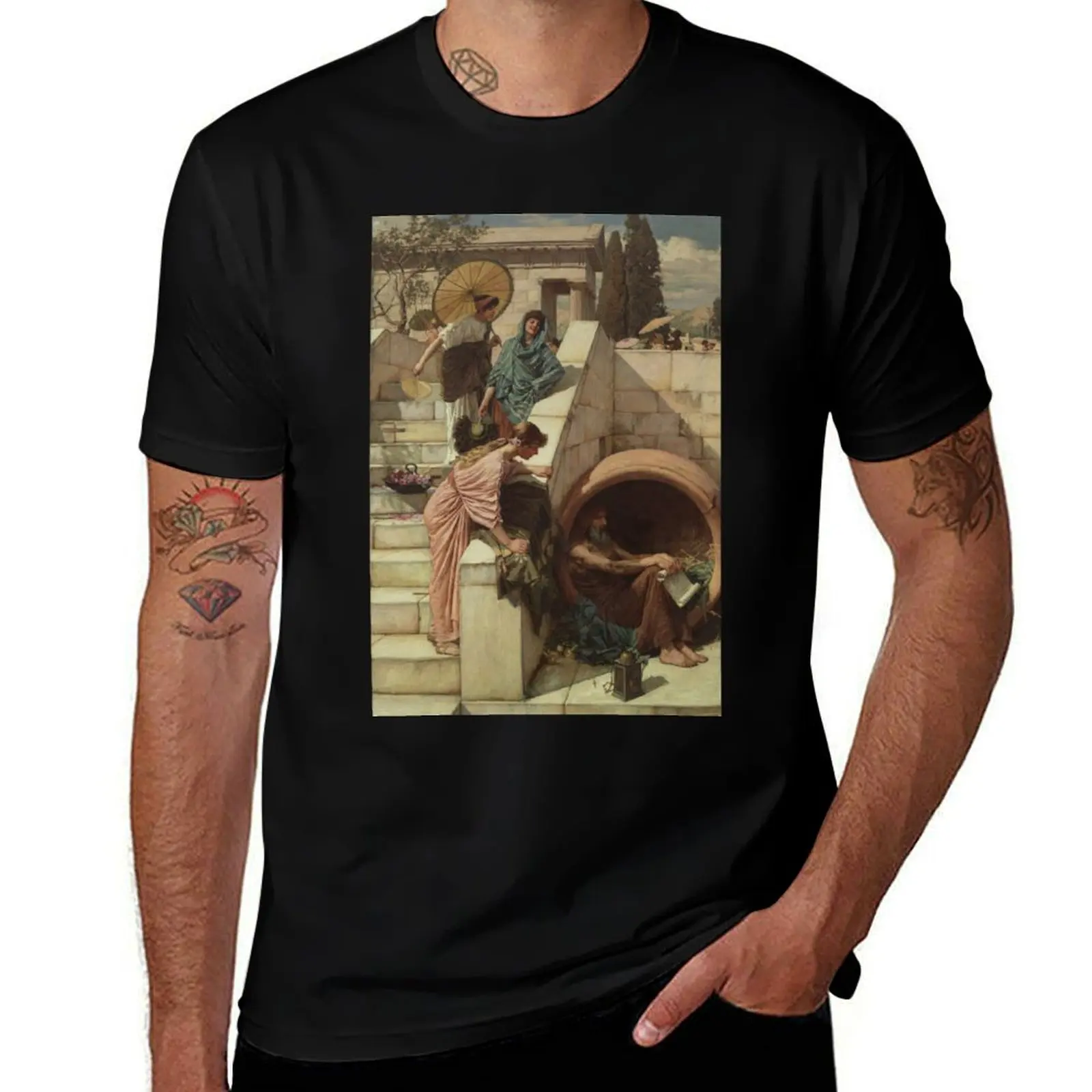 

Diogenes by John William Waterhouse T-Shirt shirts graphic tees graphics heavyweights plus size clothes mens t shirts pack