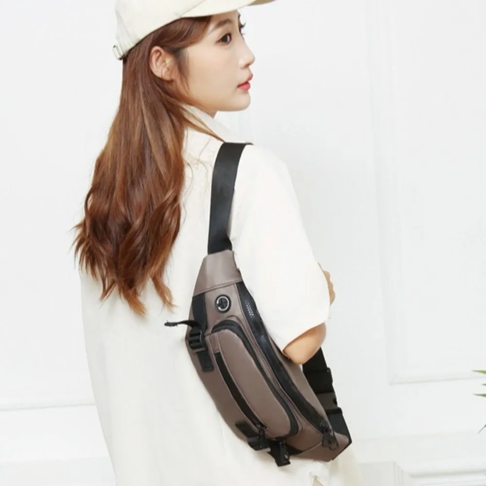 Versatile Oxford Cloth Men Waist Pack Multi-pocket Sling Chest Bag Single Shoulder Waterproof Fanny Pack Hiking