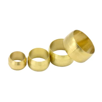Virole à Double conique en laiton, 10 pièces, 4 5 6 8 10 12 14mm OD, manchon de Compression, raccords d'anneau d'étanchéité, système de lubrification centralisé pour Tube