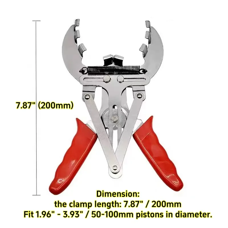 

Piston Ring Clamp Expander Quick Installer Remover Fit 1.96" ~3.93" (50mm ~100mm) Pliers