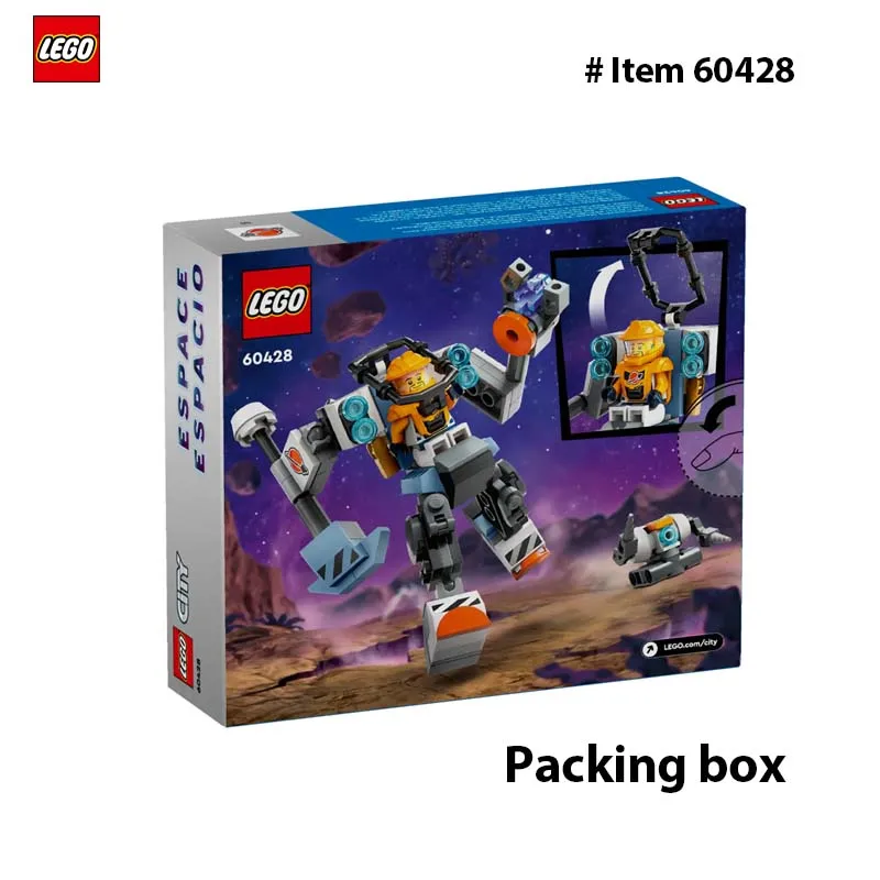 LEGO 60428-Mech de l'espace, kit de construction robot pour enfants à partir de 6 ans, ensemble avec figurine d'action et figurine pilote
