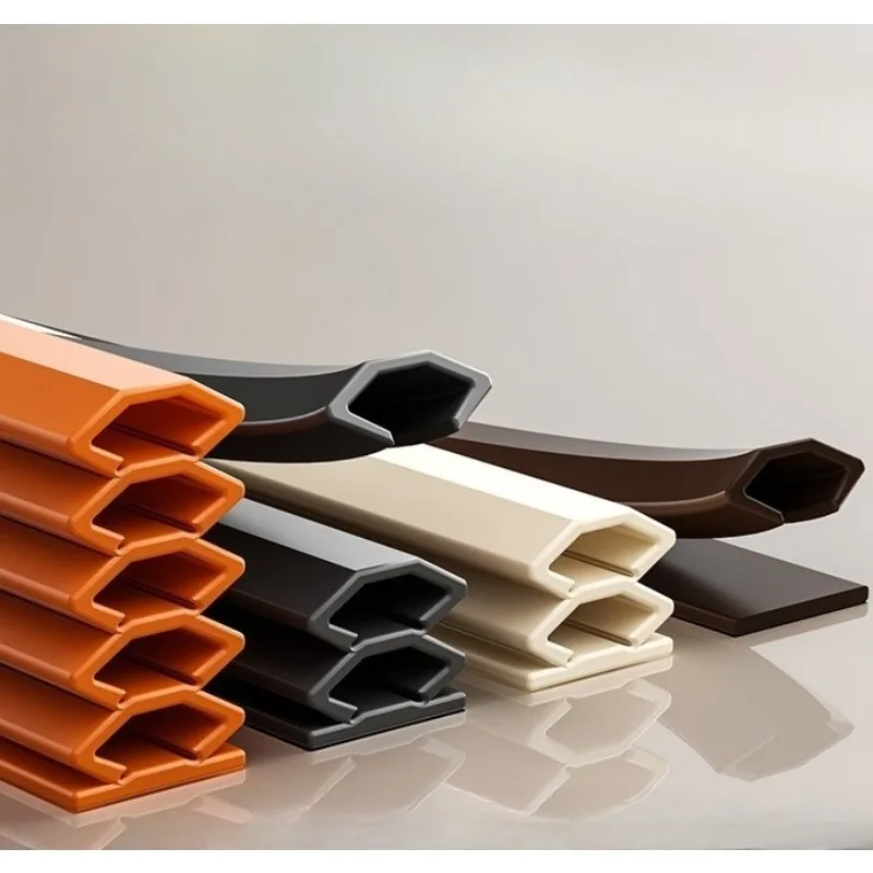 6M TPE Adjustable Size Sealing Strip Self-adhesive Insulation Soundproof Door Window Gap Weather Stripping Multi-layer Seal