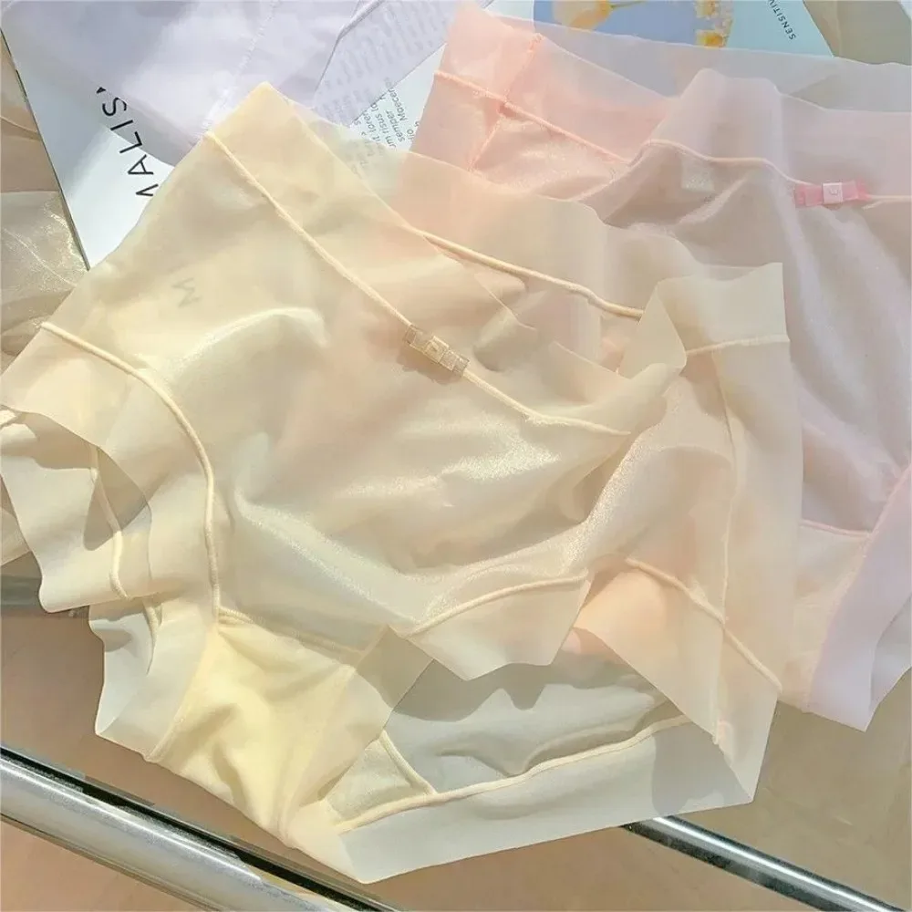 

Женские прозрачные трусики Pure Cool Feeling Traceless средней высоты, сексуальные удобные мягкие трусики из ледяного шелка Lenceria Para Damas озна시 markii티