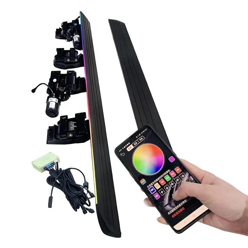Noble Factory Wholesale High Quality Colorful Light Powered Running Boards for Highlander Electric Side Step