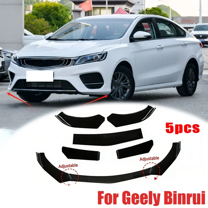 

5Pcs ABS Material Universal Car Front Bumper Separator Bumper Lip Body Kit Duck Lip Separator For Geely Binrui Car Accessories