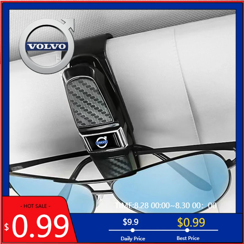 

Центральные колпачки для автомобильных очков, зажим для солнцезащитного козырька, держатель для солнцезащитных очков, автомобильные аксессуары для интерьера для Volvo Rdesign V60 V40 XC