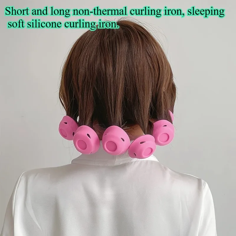 10pcs Soft No-Heat Curlers, Sleep Soft Curlers, Suitable for All Hair Types - Curlers, No-Heat Curlers