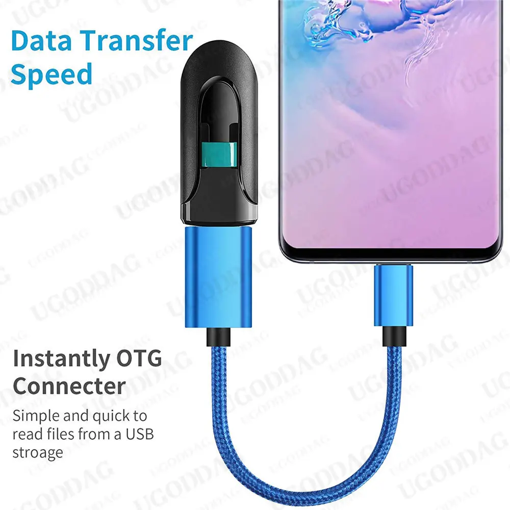 Adapter kabla OTG typu C Złącze adaptera USB na typ C dla Xiaomi Samsung S20 Huawei Konwerter kabla danych OTG dla MacBook Pro — zdjęcie produktu 3