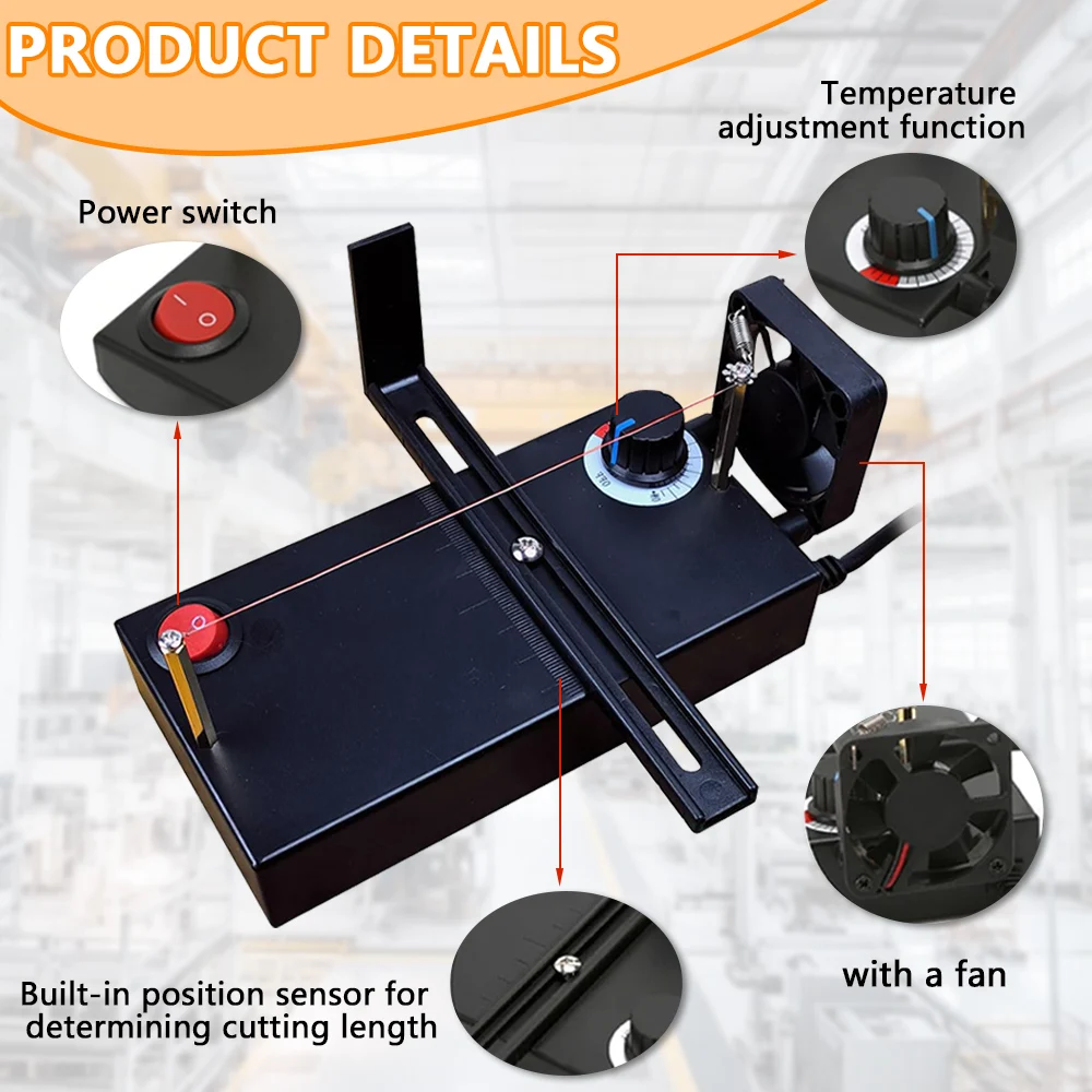 Hormy Mini Electric Styrofoam Thermal Cutter Tool Handheld Ribbon Lace Cutting Device for Home Crafting EU Plug Operated
