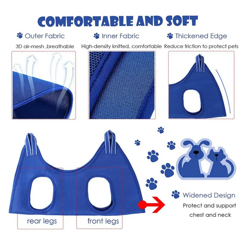 Useful Reinforced Sling Pet Grooming Hammock Harness Anti-scratch Strong Bearing Pet Grooming Hammock Pet Supplies