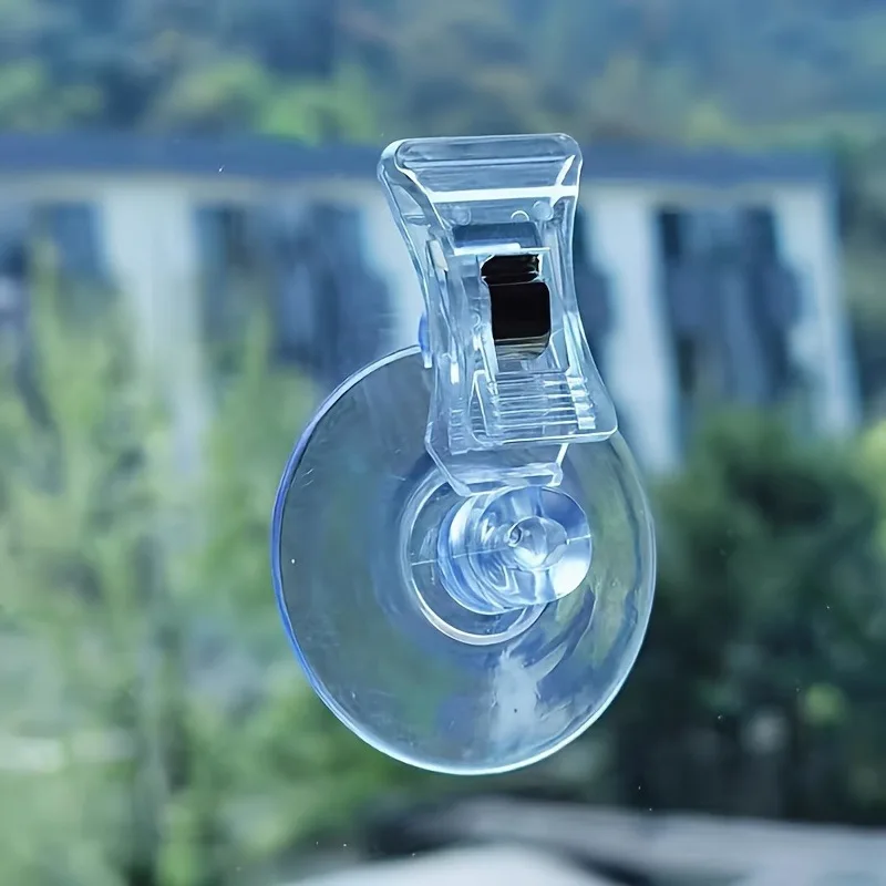 3/6Pcs Reusable Suction Cup Note Holder Office Desktop Glass Can Be Used Suction Cup Holder Transparent Plastic Suction Cup