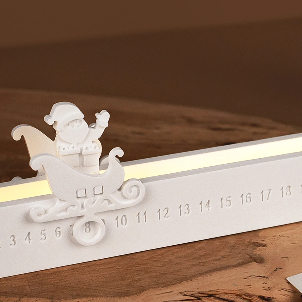 christmas silhouette light silicone mold for diy resin crafts santa claus advent countdown gypsum molds digital sign decor