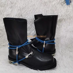 Round Toe Metal Heel Women's Boots 2024 Autumn Retro Sports Casual Punk Motorcycle Boots Fashion Rope Wrapped Street Short Boots