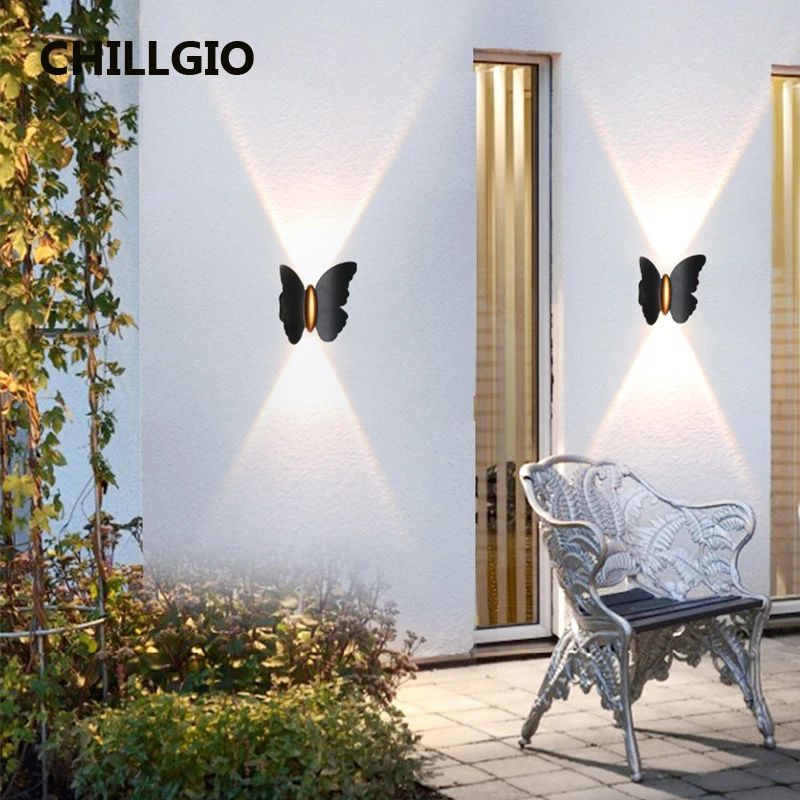 MiniInTheBox LGIO-Applique Murale LED Papillon, Éclairage Nordique, Décor de Salon, Moderne, Étanche, Nik, Aluminium, Haut vers le Bas
