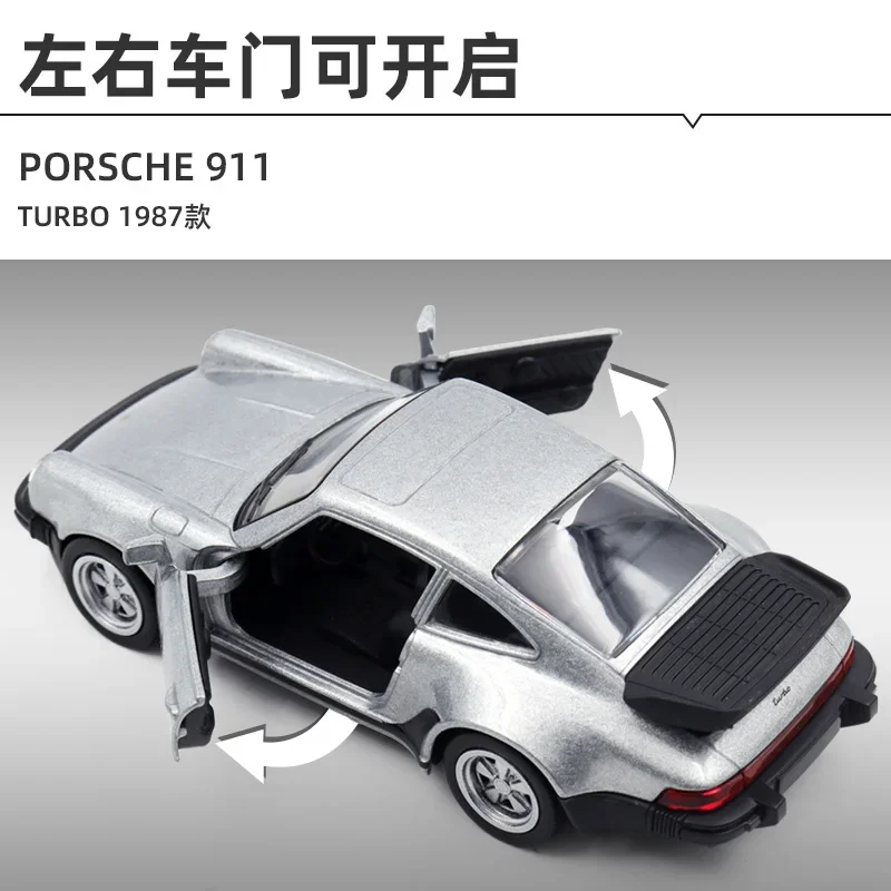New 1:36 1978 Porsche 911 Turbo alloy car model with silent light Diecast Metal Alloy Model Car Toys For Gift Collection