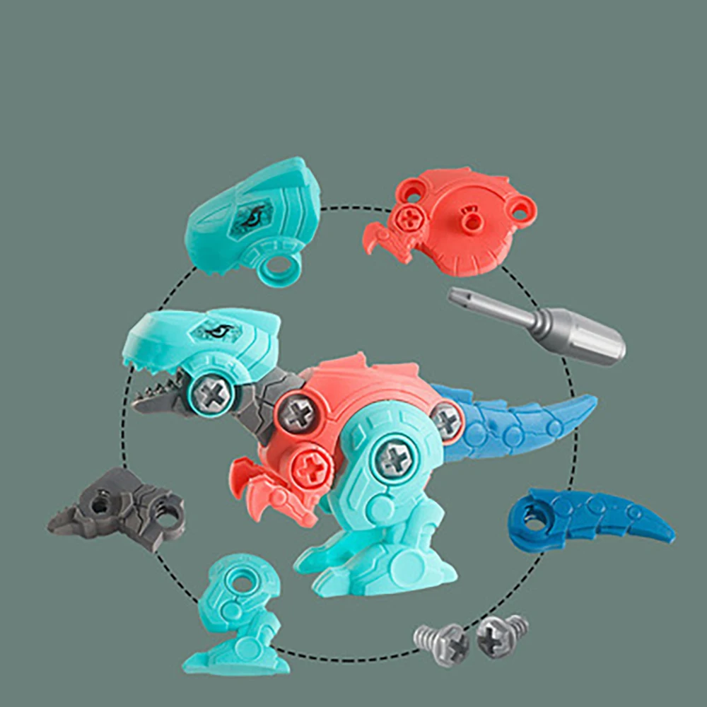 Children's Dinosaur Construction Boy Toy Set  Early Educational DIY Screwing Jurassic Dinosaurs Baby Toys Random Color