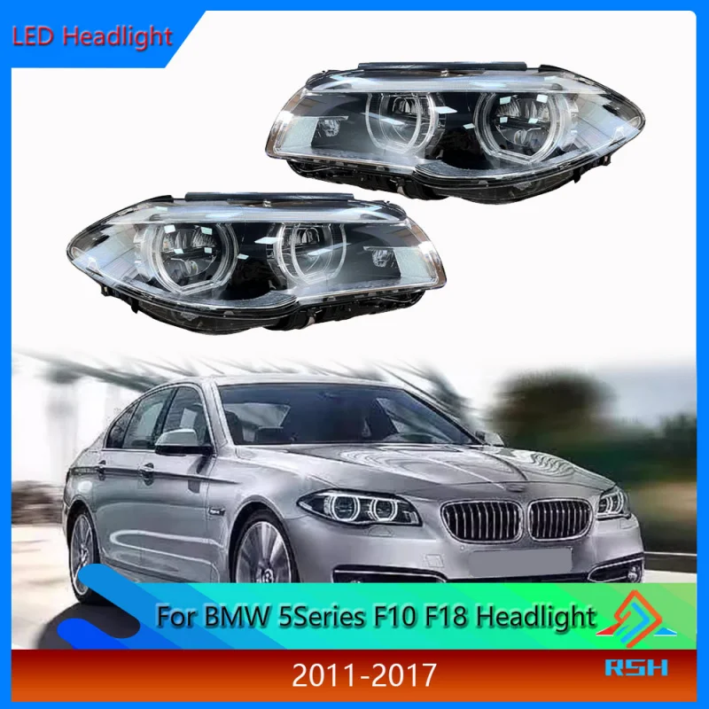 

Для BMW 5 серии фара в сборе 11-17 F10/F18 модификация фар 5 серии «ангельские глазки» светодиодные дневные ходовые огни аксессуары