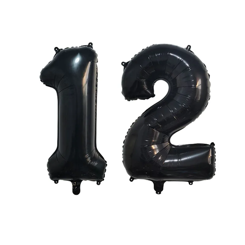 2Pcs 32 Inch Gold Silver Black Blue Red Helium Foil Number Balloon 10 11 12 13 14 15 Happy Birthday Party Decoration Supplies
