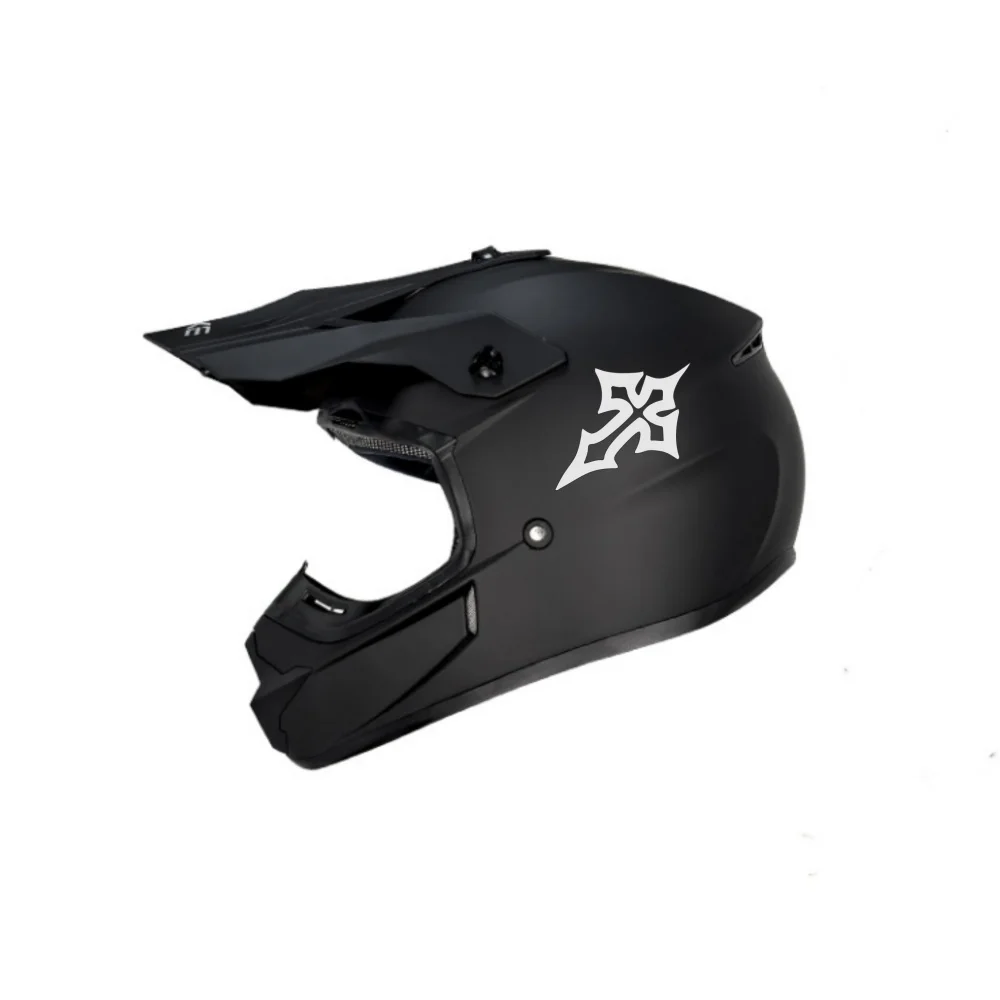 1PC Cross Pattern Waterproof Vinyl Stickers Decals for Racing Helmet Motorbike Fuel Tank Fairing Scooter Decor Accessories