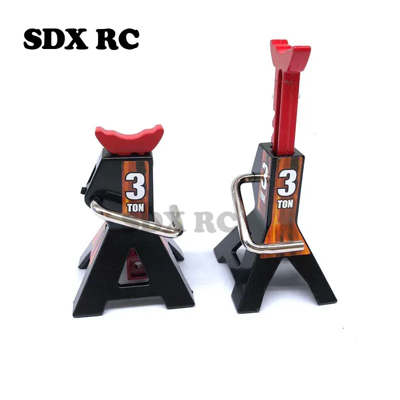 

2pcs Metal 3 Ton Scale Jack Stands Height Adjustable Repairing Tool For 1/10 RC Crawler Truck Trx-4 Trx-4 Axial SCX10 S321