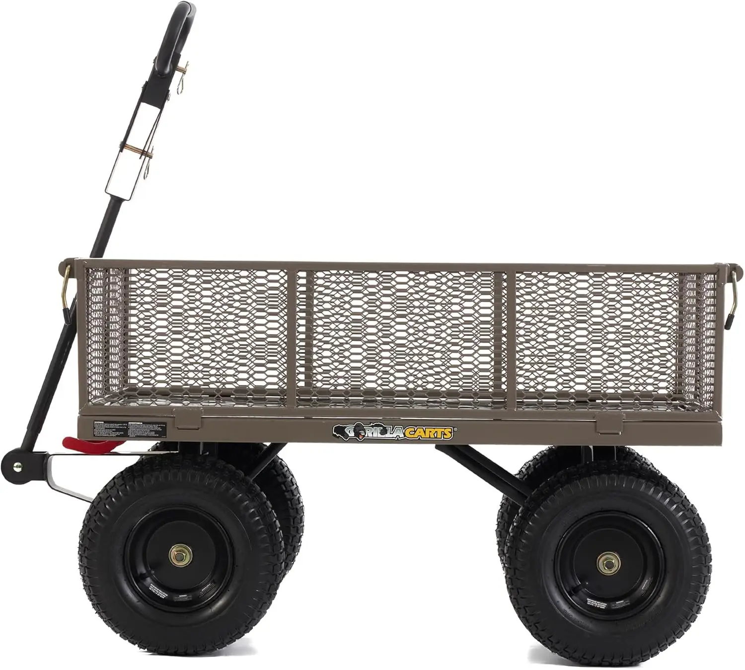 

Gray Steel Utility Wagon with Removable Side Panels 1200 Lbs Capacity Outdoor Flatbed Cart 39.45" X 22" Metal