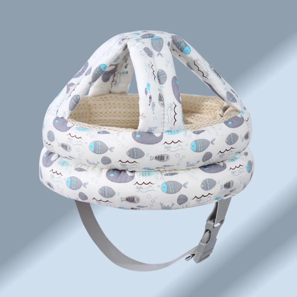 Capacete protetor respirável para crianças, chapéu de proteção seguro para bebês, padrão de desenho animado, padrão de dinossauro, bonés infantis anti-acidente