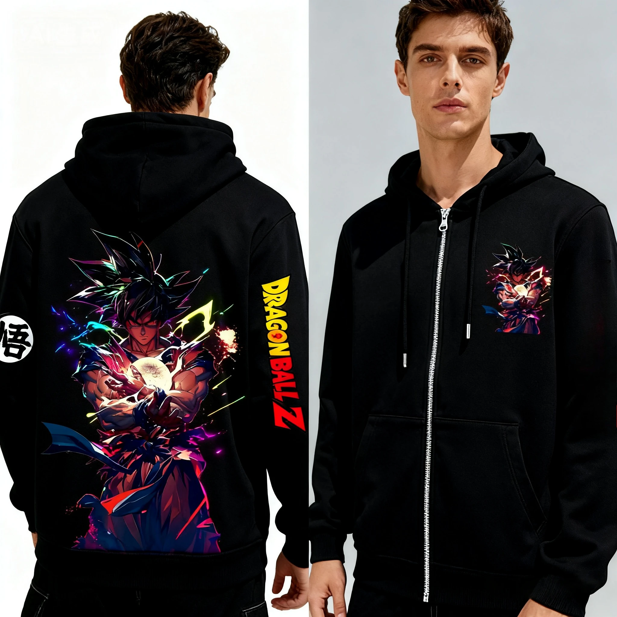 

Мужская повседневная ветрозащитная толстовка с принтом Dragon Ball, хлопковая куртка на молнии, теплое пальто для езды на велосипеде, путешествий, спортивной вечеринки