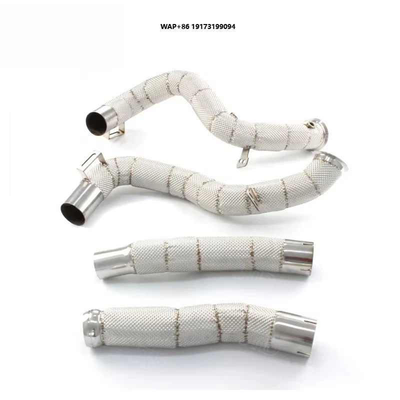 

Stainless Steel Straight Pipe Exhaust Downpipe with Heat Shield for GT63 GT63S GTS 4.0T