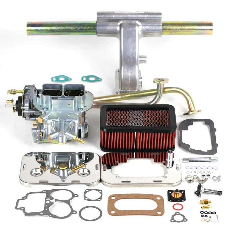 SherryBerg Nuevo para VW T1/TIPO 1&2 T2 1600-2200CC MOTOR REPUESTO WEBER EMPI 32/36 DGV Carburador Colector Filtro de Aire 65mm