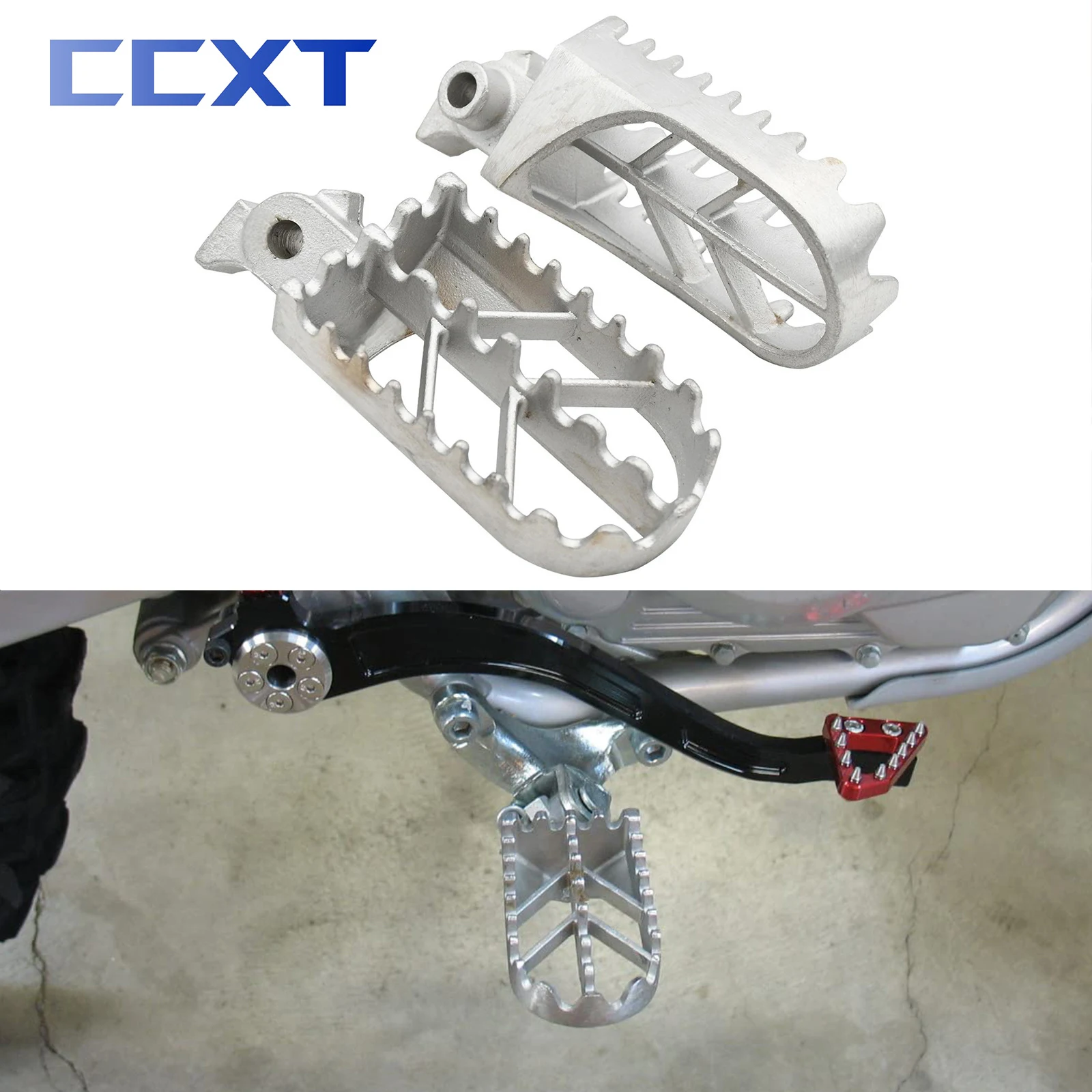 Stainless Steel Motorcycle Foot Peg Rest Pedal Footpegs For Honda CRF50 XR50 XRF70 CRF70 CRF100F Motocross Dirt Bike Universal