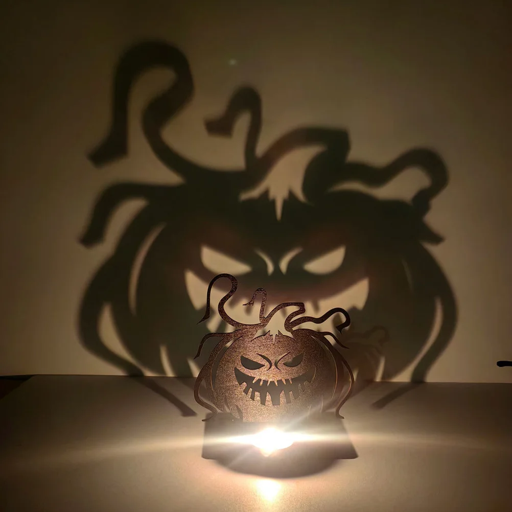 

2Pcs Pumpkin Holder Halloween Wooden Home Decoration Material Non Fading Color Scary Atmosphere