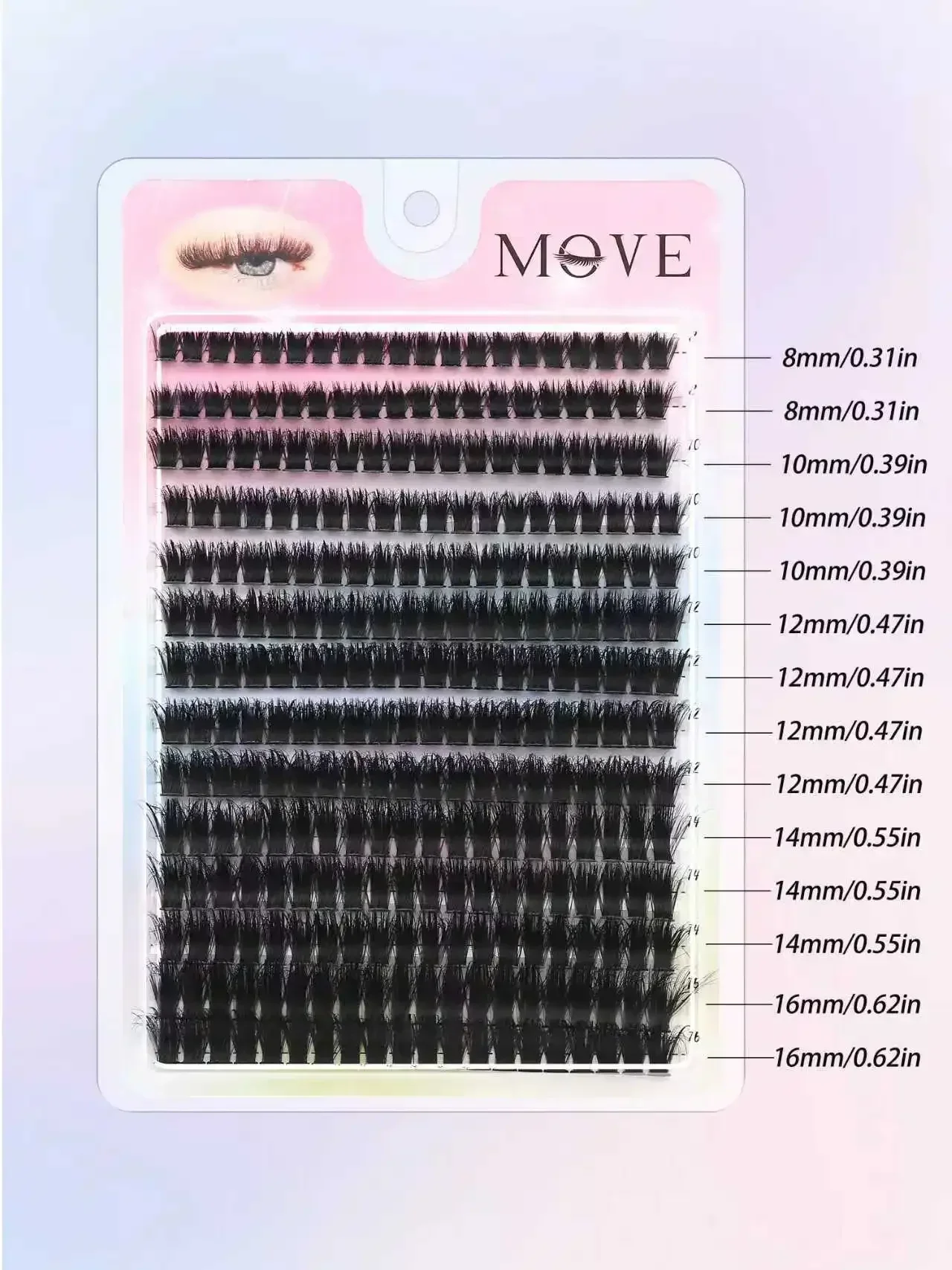 280 280 PCS Cluster Lashes D Curl Fluffy Individual False Eyelashes 8‑16mm Mixed DIY Segmented Eyelash Extensions For Eye Makeup - Aliexpress Deal