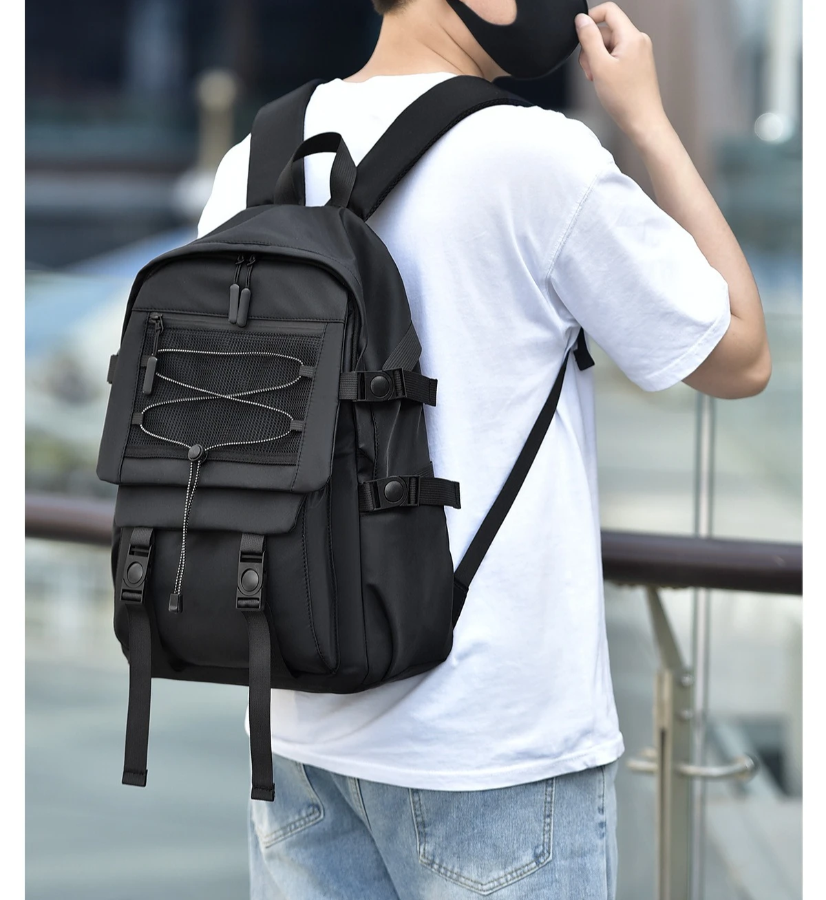 2025 New Style Fashionable Backpack, Outdoor Sports Bag, Large-capacity Water-resistant Nylon Backpack, Casual Travel Backpack
