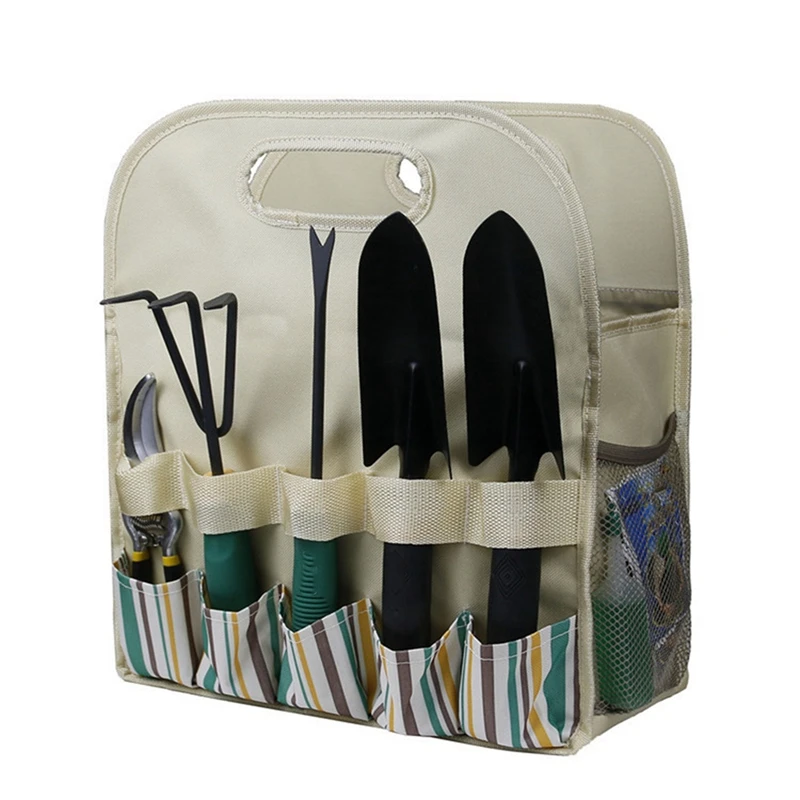 Borsa per attrezzi da giardino borsa da giardino in tessuto Oxford per Kit di attrezzi da giardinaggio borsa portaoggetti portatile Multi-tasca per attrezzi facile da usare